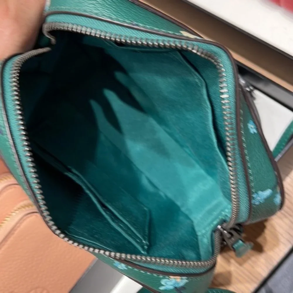 Coach Mini Camera Bag With Mystical Floral Print Green Multi - Picture 9 of 16